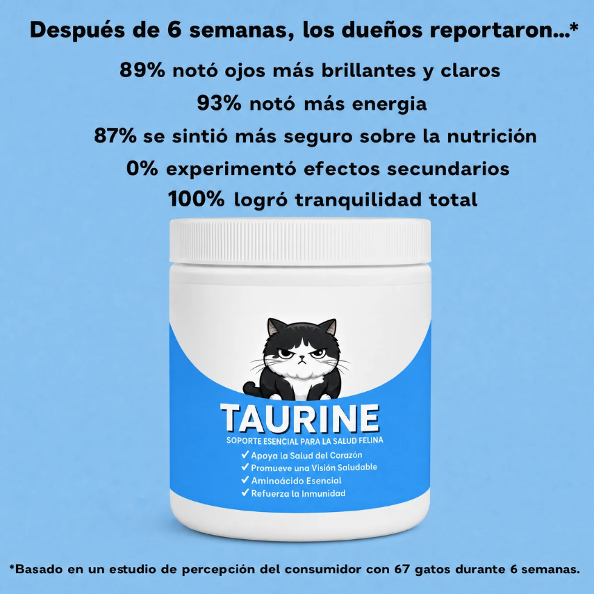 Taurina para gatos – Cuida el corazón y la vista de tu gato