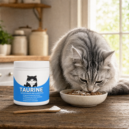 Taurina para gatos – Cuida el corazón y la vista de tu gato