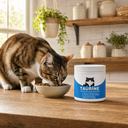 Taurina para gatos – Cuida el corazón y la vista de tu gato